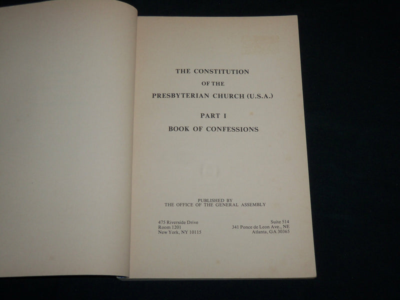 1983 THE BOOK OF CONFESSIONS - PRESBYTERIAN CHURCH SOFTCOVER BOOK - KD 7132