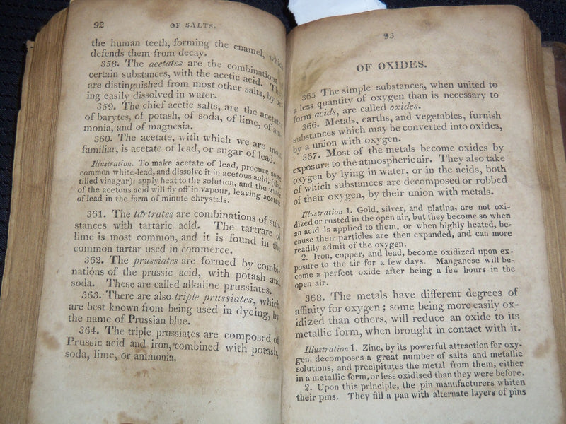 1810 A GRAMMAR OF CHEMISTRY BOOK BY REV. D. BLAIR & BENJAMIN TUCKER - J 8135