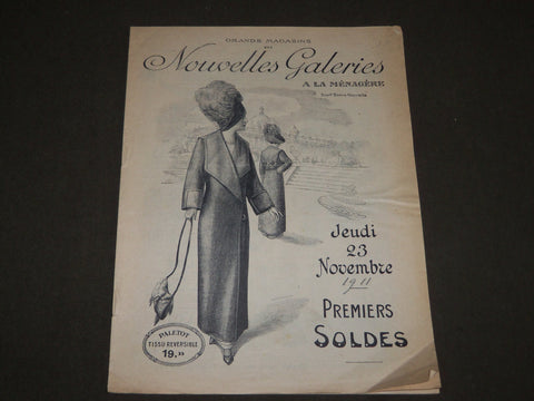 1911 NOVEMBER 23 NOUVELLES GALERIES À LA MÉNAGÈRE FRENCH CATALOGUE - FR 1129