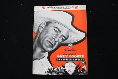1954 JAN 2 LA CINEMATOGRAPHIE FRANCAISE MAGAZINE - GARY COOPER COVER - E 25032