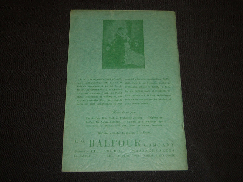1939 SPRING THE RECTANGLE - SIGMA TAU DELTA FRATERNITY PERIODICAL - J 5296