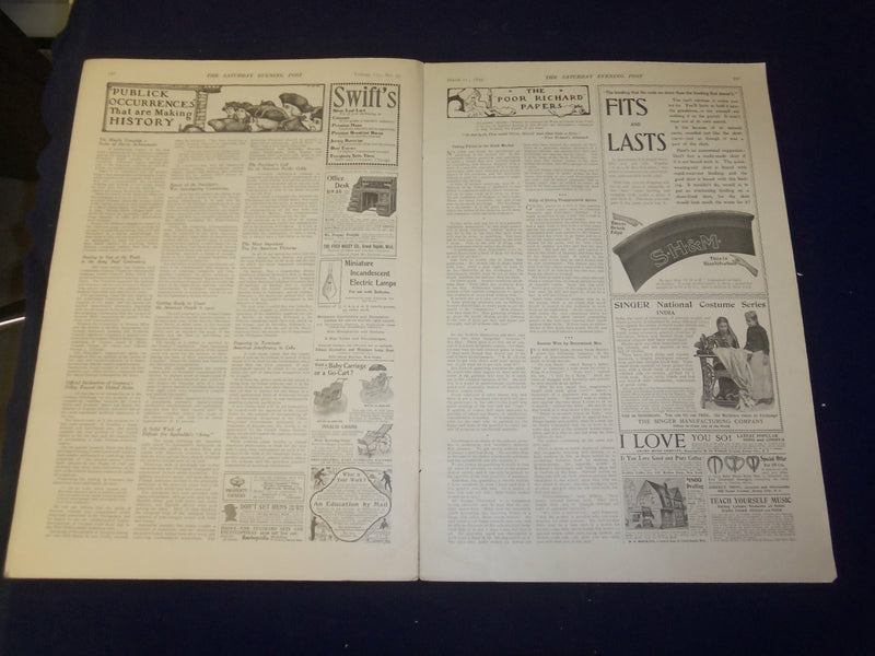 1899 MARCH 11 THE SATURDAY EVENING POST MAGAZINE - NICE ILLUSTRATIONS - B 6696