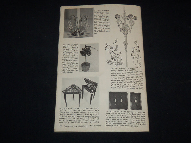 1960'S EDITH CHAPMAN CHARM FOR SALE CATALOG - BLAUVELT, NEW YORK - J 9125