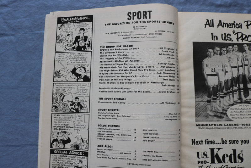1955 MARCH SPORT MAGAZINE - ROCKY MARCIANO COVER - ST 5506Y