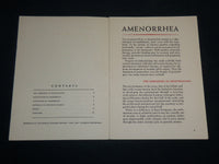 1943 AMENORRHEA ITS ENDOCRINE SOFTCOVER BOOK - BLOOMFIELD NEW JERSEY - J 6799