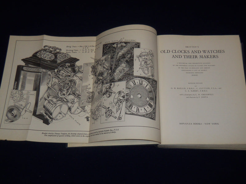 1956 BRITTEN'S OLD CLOCKS & WATCHES AND THEIR MAKERS BOOK - KD 3427