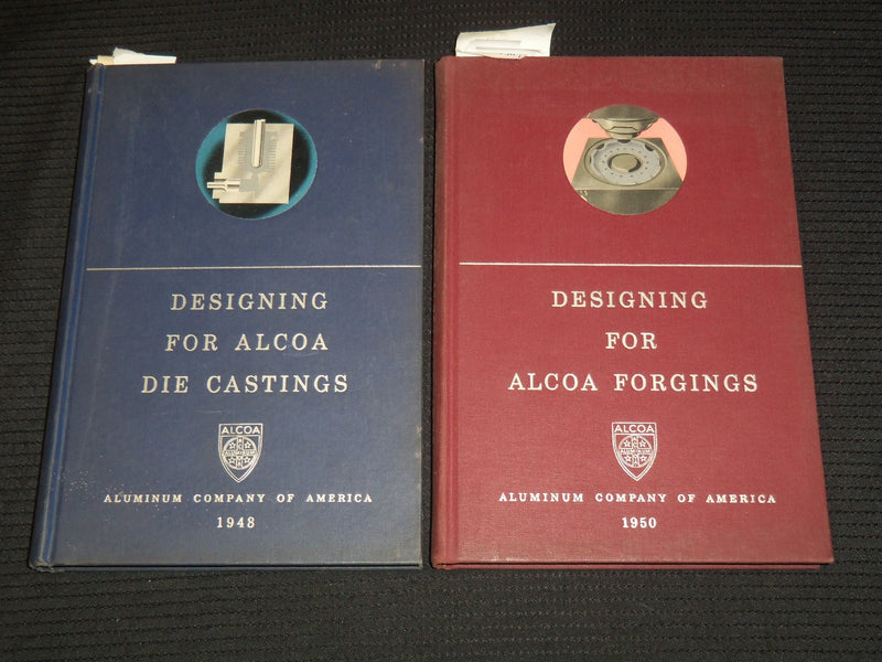 1948-1950 DESIGNING FOR ALCOA FORGINGS BOOKS LOT OF 2 - ALUMINUM CO. - KD 9505