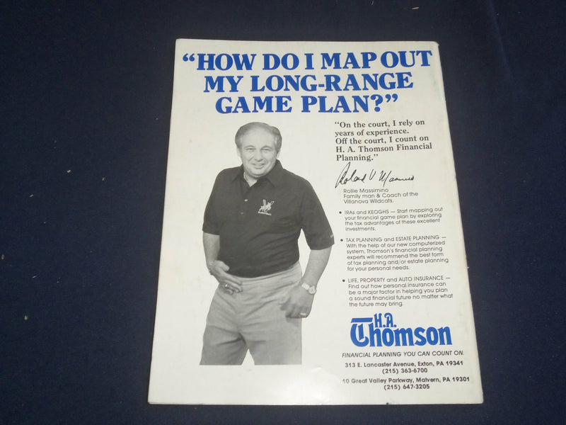 1985 OCT 5 VILLANOVA UNIVERSITY VS PACE UNIVERSITY FOOTBALL PROGRAM - ST 4879W