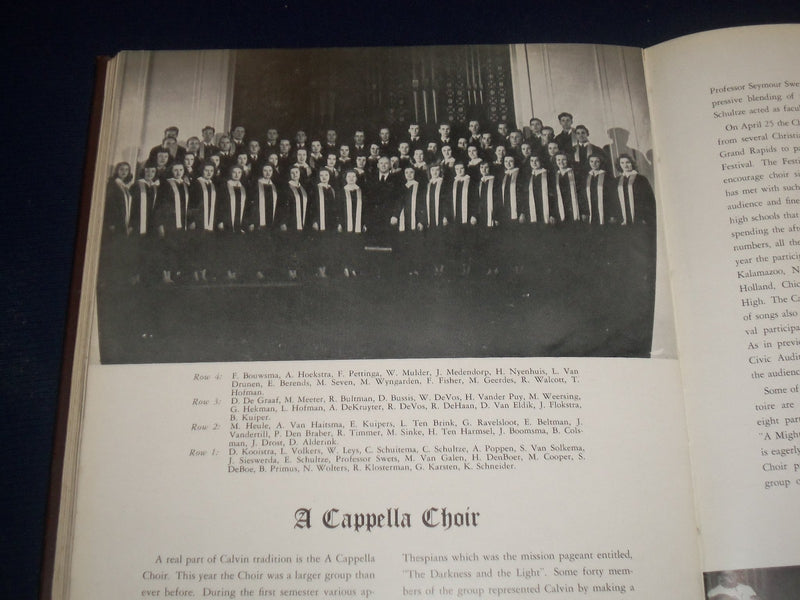 1947 PRISM CALVIN COLLEGE YEARBOOK - GRAND RAPIDS MICHIGAN - PHOTOS - YB 843