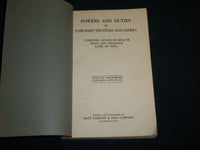 1921 POWERS AND DUTIES OF TOWNSHIP TRUSTEES AND CLERKS BOOK - IOWA - KD 7122
