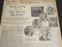 1921 DEC 4 NY TIMES SPECIAL FEATURES - WILSON AS A HUMAN BEING - NT 7073