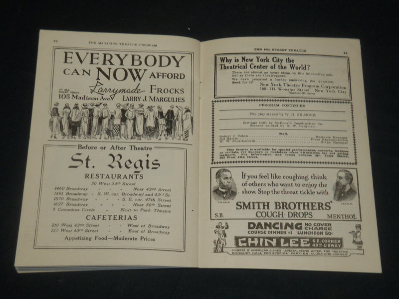 1923 GIVE AND TAKE - 49TH ST. THEATRE PROGRAM - NEW YORK - J 5690