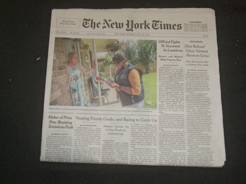 2021 JULY 26 NEW YORK TIMES - SHOT REFUSAL GIVES DELTA VARIANT ROOM TO GROW
