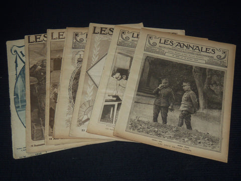 1918 LES ANNALES WWI FRENCH MAGAZINE LOT OF 7 ISSUES - WORLD WAR I - O 3785