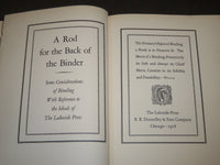 1928 A ROD FOR THE BACK OF THE BINDER HARDCOVER - NICE ILLUSTRATIONS - KD 3657