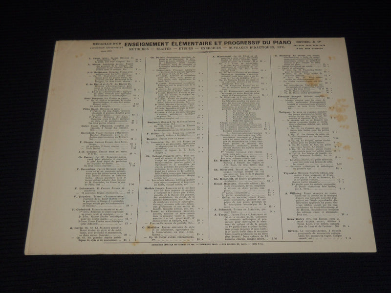 1894 PIERROT SURPRIS BALLET PANTOMIME SHEET MUSIC - ADOLPHE DAVID - SP 887D