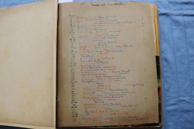 HUGE JOHN DEREK SCRAPBOOK - E 26469