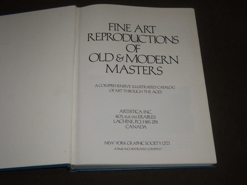1980 FINE ART REPRODUCTIONS OF OLD & MODERN MASTERS HARDCOVER BOOK - I 698