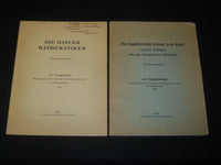1939-1940 DIE BASLER MATHEMATIKER BOOK LOT OF 2 - GERMAN - NEW YEAR - KD 5420