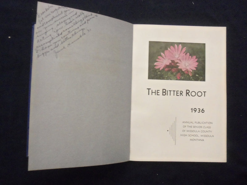 1936 THE BITTER ROOT MISSOULA COUNTY HIGH SCHOOL YEARBOOK-MISSOULA, MO - YB 3324