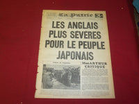 1945 SEP 20 LA PATRIE NEWSPAPER -FRENCH-LES ANGLAIS SEVERES POUR JAPONAIS - 1890