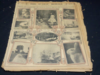 1909 THE BOSTON HERALD SUNDAY MAGAZINE SECTIONS LOT OF 21 - NICE PHOTOS - UP 94