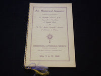 1946 EMANUEL LUTHERAN CHURCH HISTORICAL SOUVENIR BOOK - POTTSTOWN - J 7410