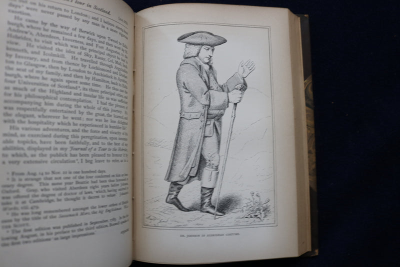 1891 BOSWELL'S LIFE OF JOHNSON HARDCOVER BOOKS - LOT OF 6 VOLUMES - KD 9449
