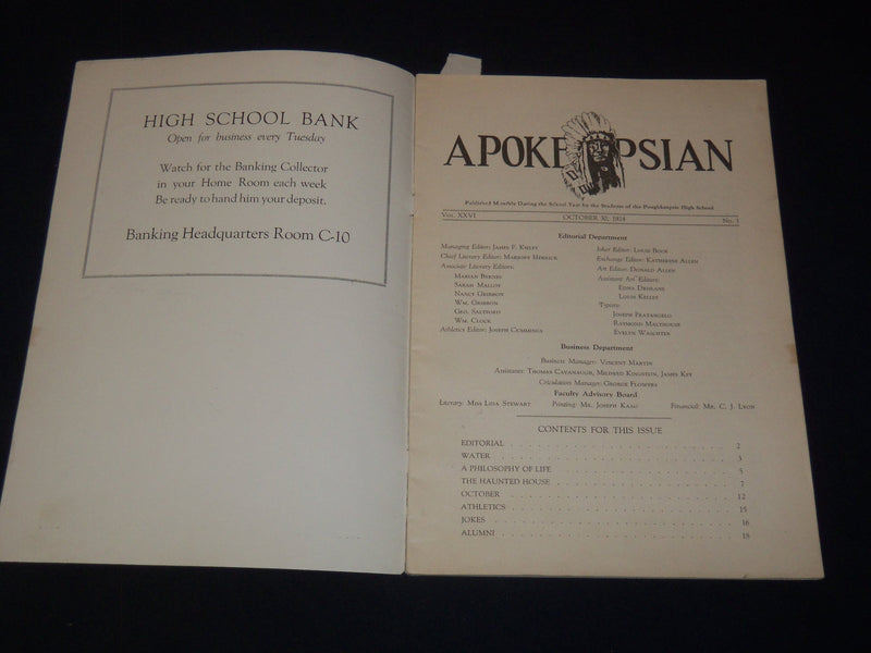 1924-1928 APOKEEPSIAN POUGHKEEPSIE HIGH SCHOOL MAGAZINES LOT OF 11 - O 1789