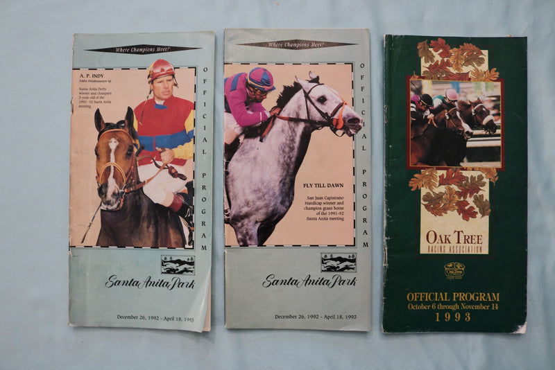 1992-2004 SANTA ANITA PARK HORSE RACING PROGRAMS - LOT OF 12 - O 3959