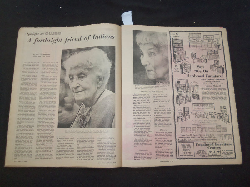 1969 JULY 27 DENVER POST CONTEMPORARY SECTION - THE GREAT WALLS - NP 8059