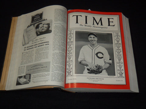 1937 APRIL-JUNE TIME MAGAZINE BOUND VOLUME - GREAT COVERS - NICE ADS - KD 3806M