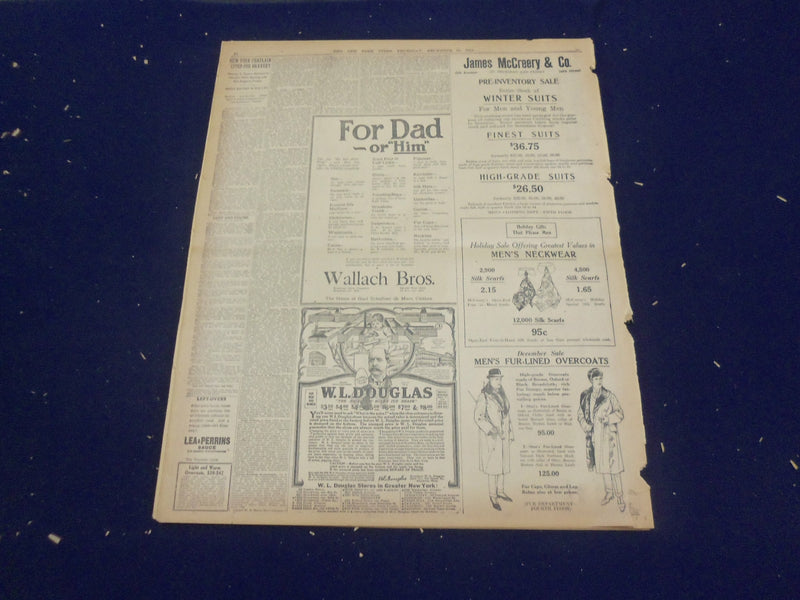 1918 DECEMBER 19 NEW YORK TIMES - WILSON TO PROLONG STAY ABROAD - NT 9182