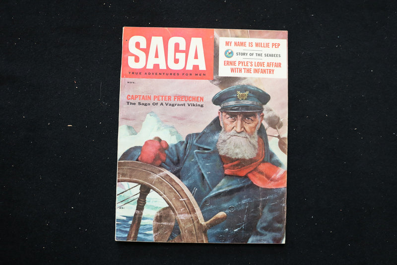 1956 NOVEMBER SAGA MAGAZINE - CAPTAIN PETER FREUCHEN COVER - E 10602