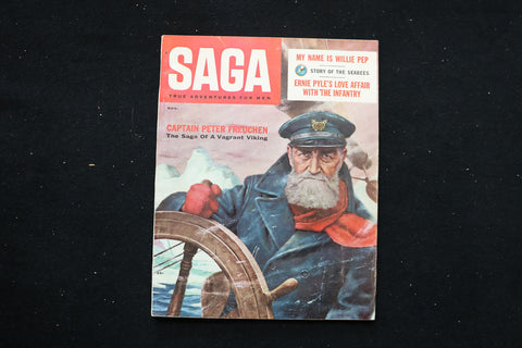 1956 NOVEMBER SAGA MAGAZINE - CAPTAIN PETER FREUCHEN COVER - E 10602