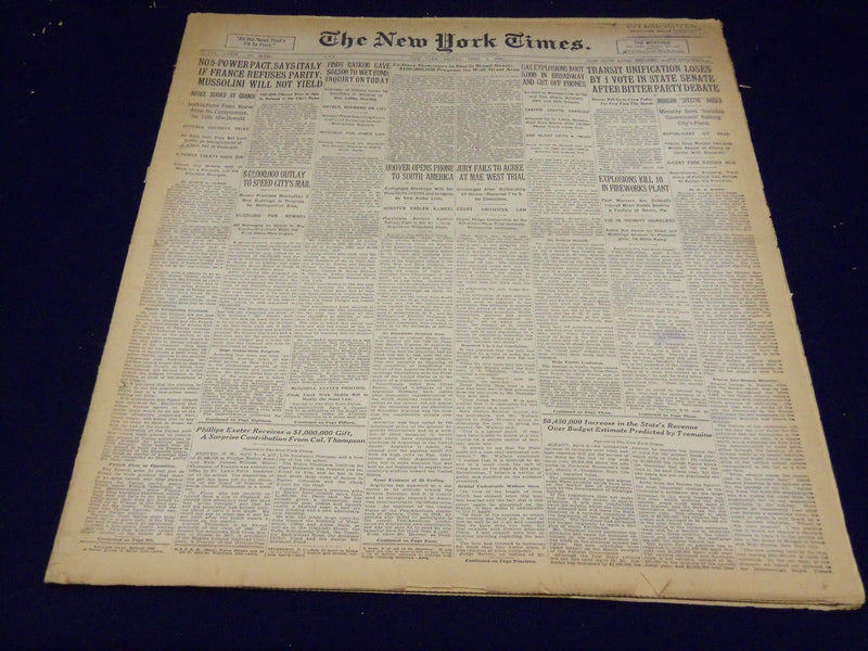1930 APRIL 4 NEW YORK TIMES - JURY FAILS A MAE WEST TRIAL - NT 3918