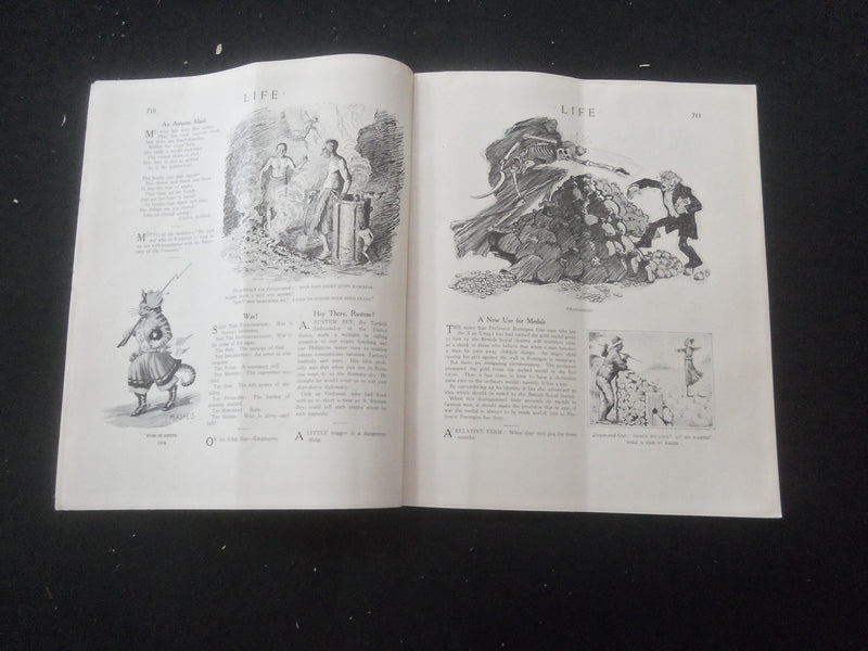 1914 OCTOBER 22 LIFE MAGAZINE - CAUGHT RED-HANDED - L 760D