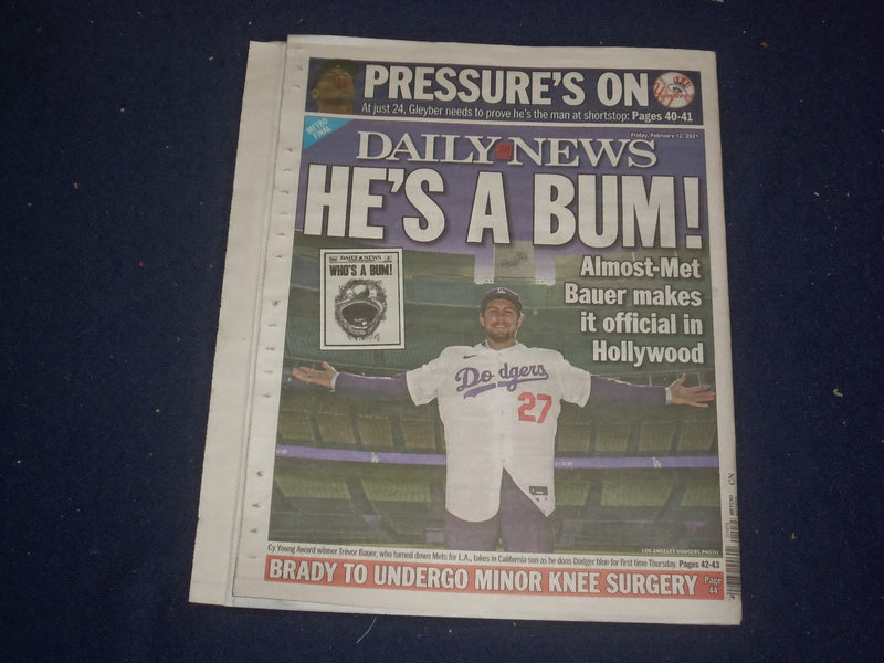 2021 FEBRUARY 12 NEW YORK DAILY NEWS NEWSPAPER - CUOMO WANTS MTA $145 FOR BUDGET