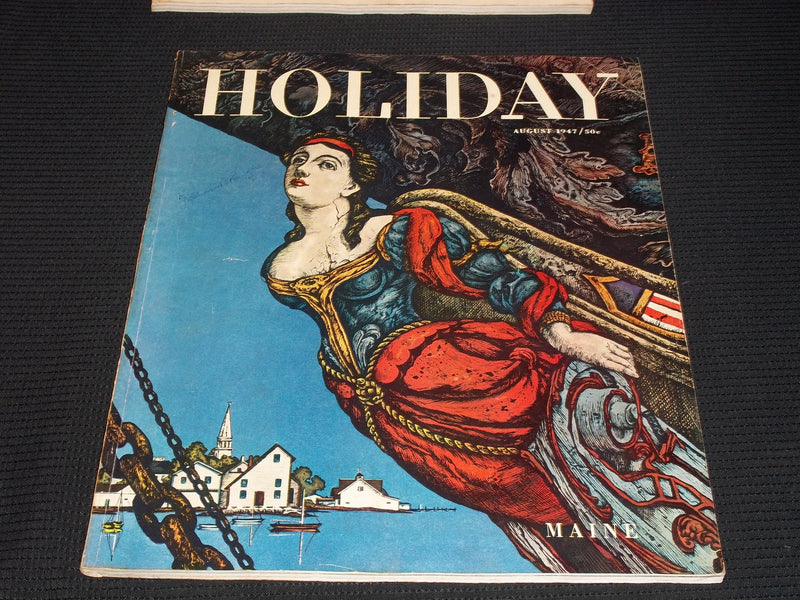 1947 AUGUST HOLIDAY MAGAZINE - MAINE NICE FRONT COVER - E 1225