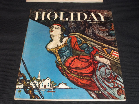 1947 AUGUST HOLIDAY MAGAZINE - MAINE NICE FRONT COVER - E 1225