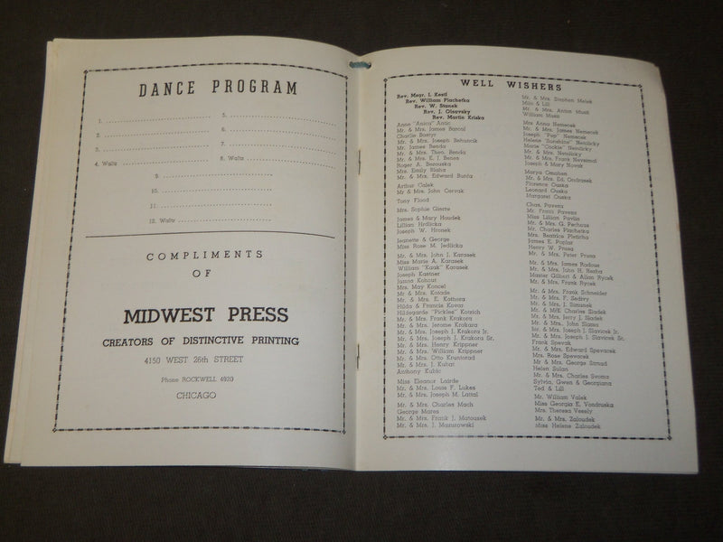 1938 THIRD ANNUAL FALL FROLIC - BLESSED AGNES PARISH PROGRAM - J 3494