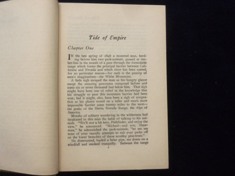 1928 TIDE OF EMPIRE HARDCOVER BOOK BY PETER B. KYNE - KD 8411