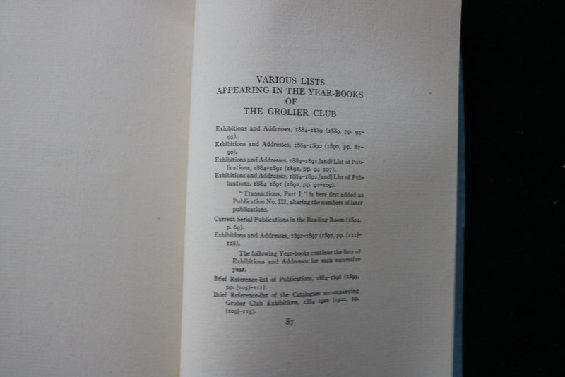 1917 LIST OF PUBLICATIONS AND EXHIBITION CATALOGUES 1884-1916 -SOFTCOVER- K 2235
