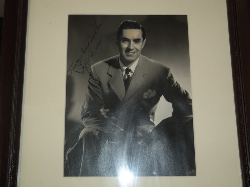TYRONE POWER AUTOGRAPHED FRAMED PHOTO - 14x18 - #24A
