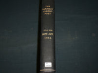 1956 SEPT-OCT SATURDAY EVENING POST MAGAZINE VOLUME - 2 ROCKWELL COVERS - R 565