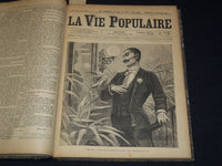 1885 JULY-SEPT LA VIE POPULAIRE MAGAZINE BOUND VOLUME #7- EMILE ZOLA - KD 7462C