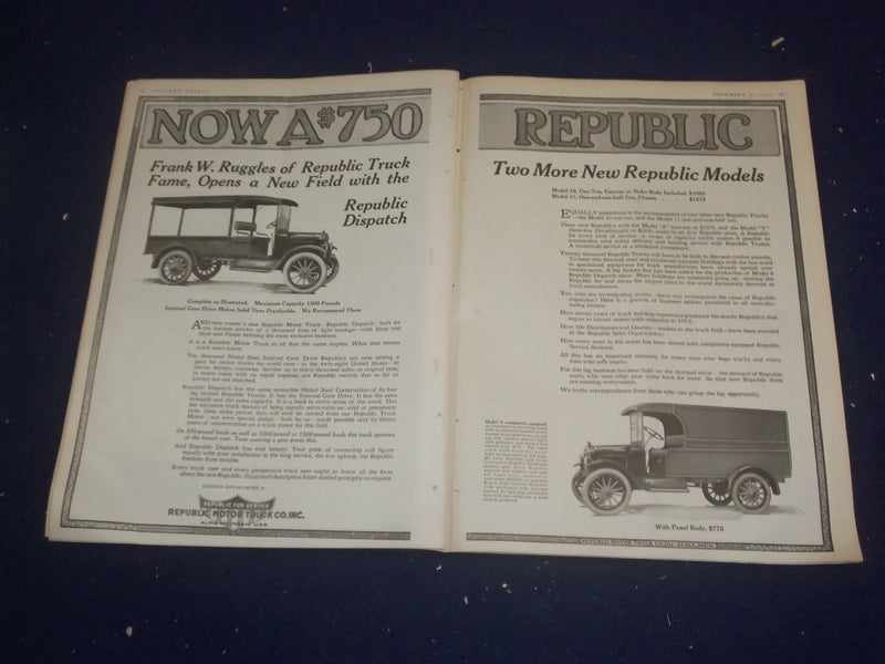 1916 NOVEMBER 11 COLLIER'S MAGAZINE - THE BIG HIKE BY RUPERT HUGHES - ST 6714