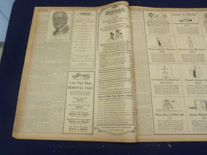 1922 JUNE 25 NEW YORK TIMES - WM. ROCKEFELLER DIES - RATHENAU SLAIN - NT 8408