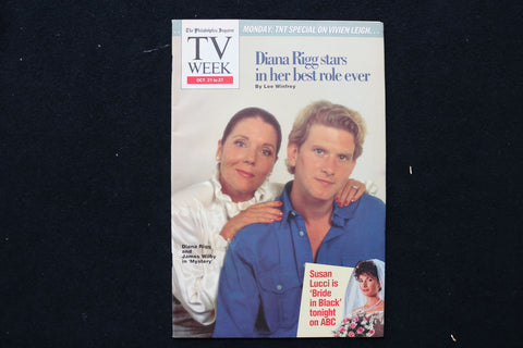 1990 OCT 21-27 TV WEEK MAGAZINE - DIANA RIGG & JAMES WILBY COVER - E 24622