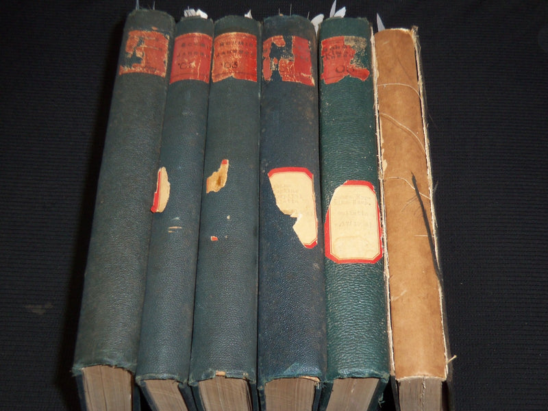1901-1908 BULLETIN OF THE JOHNS HOPKINS HOSPITAL- 6 VOLUMES - OSLER - CUSHING